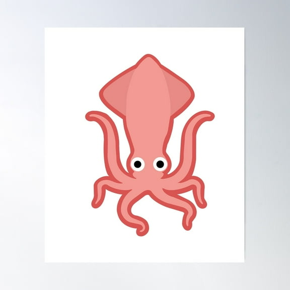 Mini Squid Poster Wall Art, Modern Wall Decor For Living Room Bedroom, 24x36 UNFRAMED