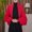 Red, variant on IUYRTFE Women's Solid Color Knit Shawl Wrap Open Front Poncho Cape with Batwing Sleeves