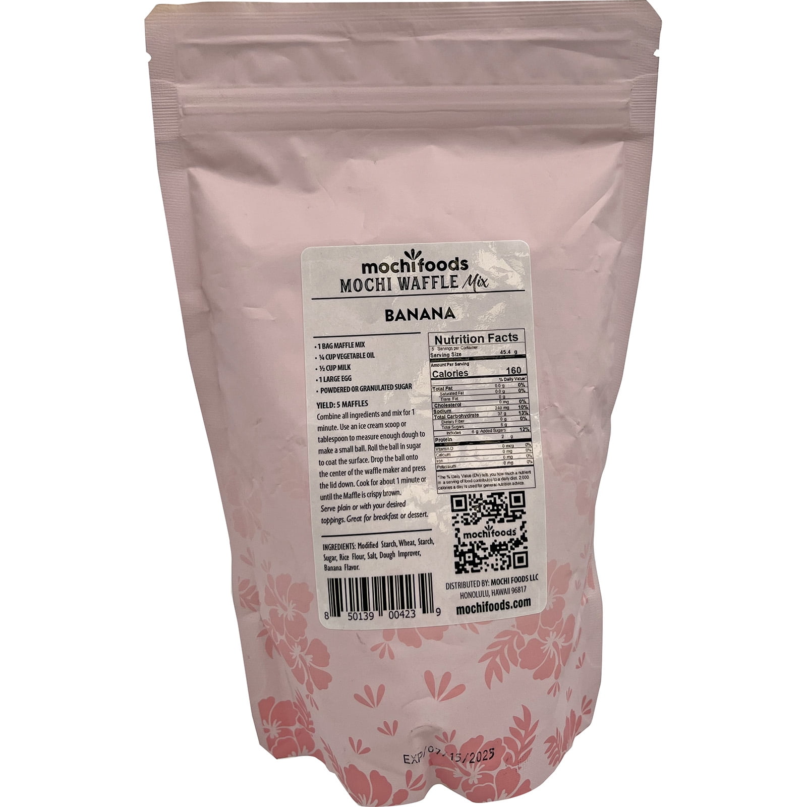 Mochi Foods Waffle Mix Banana 8 Oz