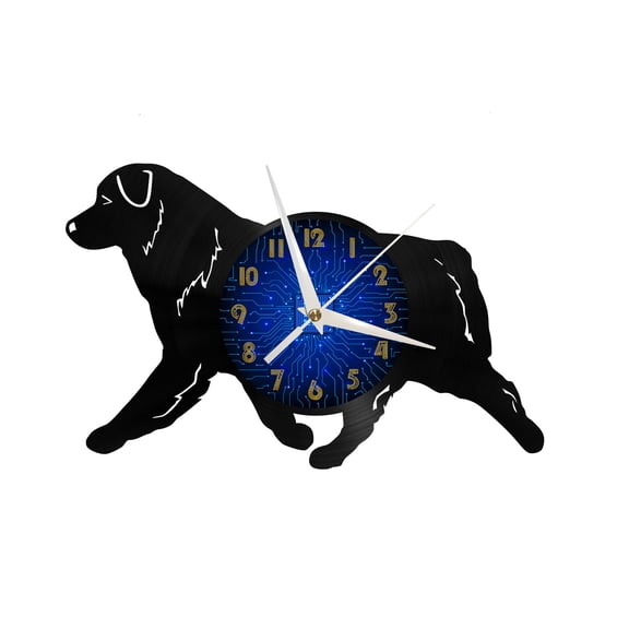 Labrador Retriever Dog Vinyl Record Wall Clock for Kitchen Wall Decor Wall Art Gift for Lover Gift Idea for a Best Friend(B)