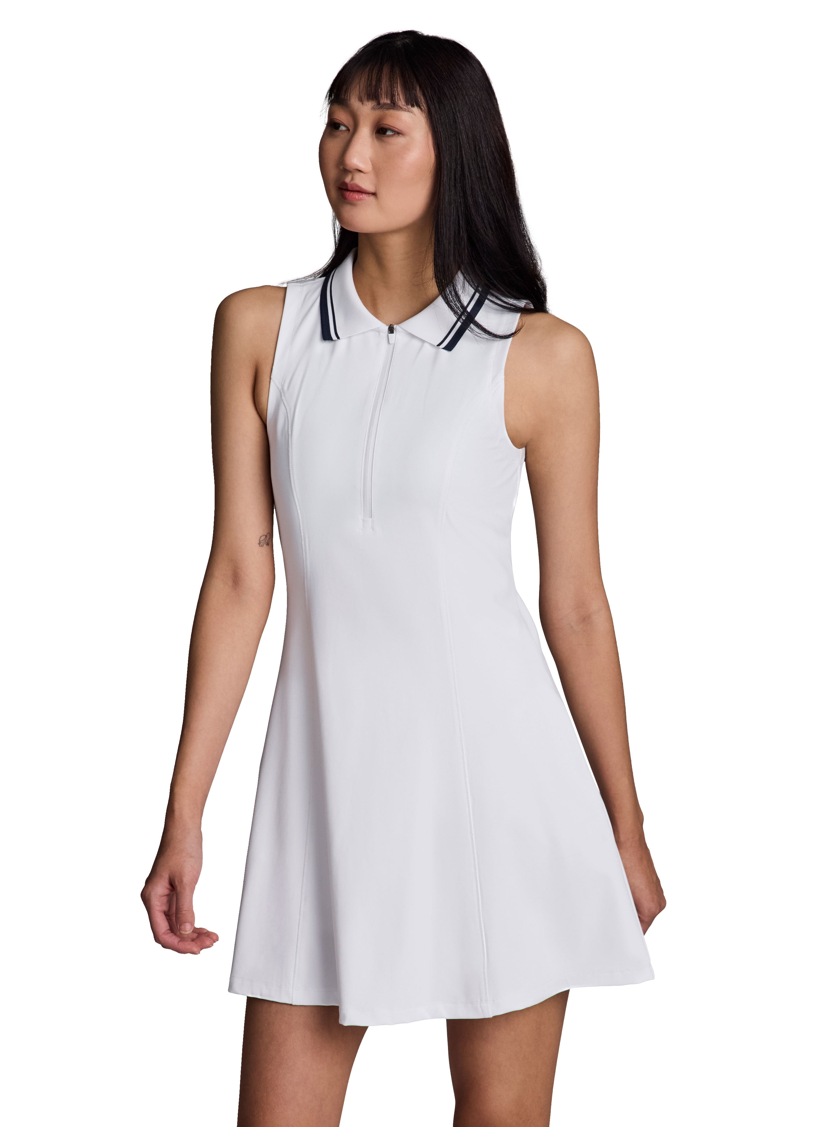 RBX Active Women's Quarter Zip Collared Tennis Dress with Pockets