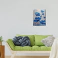 thumbnail image 2 of Eye-Catching Blue Abstract Flower Art Modern Canvas Prints, Wall Art for Living Room, Bedroom & Home Décor, 12x16 inches, 2 of 7