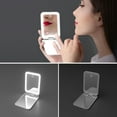 thumbnail image 3 of baomifa-Rechargeable Pocket Mirror, 1X/3X Magnification LED Compact Travel Makeup Mirror, 3 Colors Touch Dimmable, Folding, Handheld 2-Side Small Purse Mirrors for Women Gift, White, 3 of 4