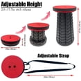 thumbnail image 2 of Portable Folding Stool, Second Generation Retractable Stool, Camping Stool for Fishing/BBQ/Indoor/Outdoor Activities, Max Load 397 LB, 2 of 5