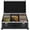 Black, variant on vidaXL 60-Capacity CD Hard Shell Storage Box with 2 Keys, Black