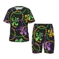 thumbnail image 1 of Balery Mardi Gras6 Conjunto de Pijama Infantil de Manga Corta con Estampado – Ropa de Dormir de Algodón Suave-3X-Large, 1 of 6