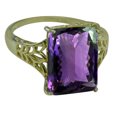 thumbnail image 3 of 8.52 Ctw Amethyst Gemstone 925 Sterling Silver Solitaire Women Christmas Ring Size US- 5.5, 3 of 8