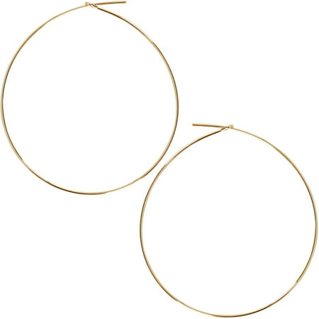 Humble Chic Ny Round Hoop Earrings Hypoallergenic Lightweight Round Hoop Earrings Hypoallergenic Lightweight Wire Threader Loop Drop Dangles For Women Safe