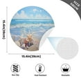 thumbnail image 2 of Ryvnso Seastar Seashells Summer Beach Round Plate Mats Dining Table Placemat Set of 4 for Holiday Decoration, 2 of 7