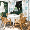 thumbnail image 4 of Outdoor Curtains for Patio Waterproof, Christmas Snowflakes Outdoor Privacy Panels Grommet, Winter Xmas Snow Yellow Teal Blue Blackout Outside Curtains for Porch/Cabana 54"x95", 2 Panels, 4 of 8