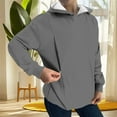 thumbnail image 2 of NMMUED Fall Sweatshirts for Women, Fall Clothes for Women, Oversized Hoodies for Women, Oversized Sweatshirt for Women, Plain Hoodies, Gray M, 2 of 4