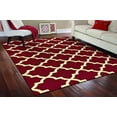thumbnail image 2 of Mainstays Quatrefoil Chili Red/Ivory Indoor Area Rug, 9' x 12', 2 of 5