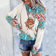 thumbnail image 4 of Sudadera con estampado geométrico para mujer Costura con capucha Impreso Tops sueltos Blusa Pompotops  gfhjh12707, 4 of 7