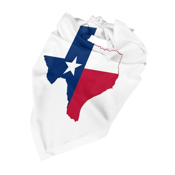 Texas Flag Map Dog Bandana Dog Scarf Adjustable Bib Handkerchief Accessories For Small Medium Large Dogs
