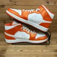 thumbnail image 2 of Ni - ke Ni - ke Trainers Mens Size UK 11.5 Air Jordan 1 Mid SE Electro Orange Shoes AJ1, 2 of 5