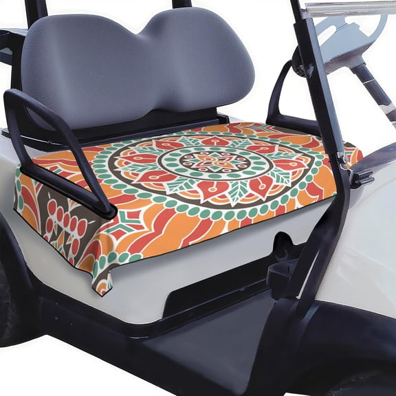 Mandala Pattern Golf Cart Seat Covers 51" x 31", 100% Microfiber Towel Blanket for EZGO, Yamaha, Club Car Front Seats