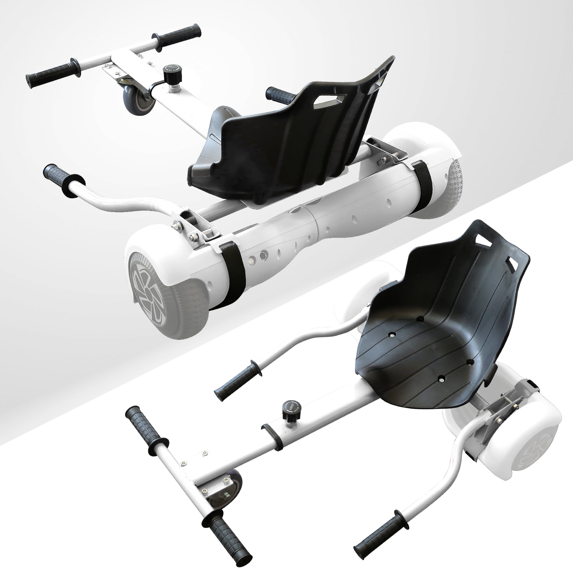 Cynetus Adjustable HoverCart HoverKart Go Cart Hover Cart Seat Hoverboard Seat Attachment for Electric Hoverboard self-stabilizing Scooter