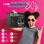 QFX J-220BT cassette AM/FM/SW radio Bluetooth boombox with USB recording