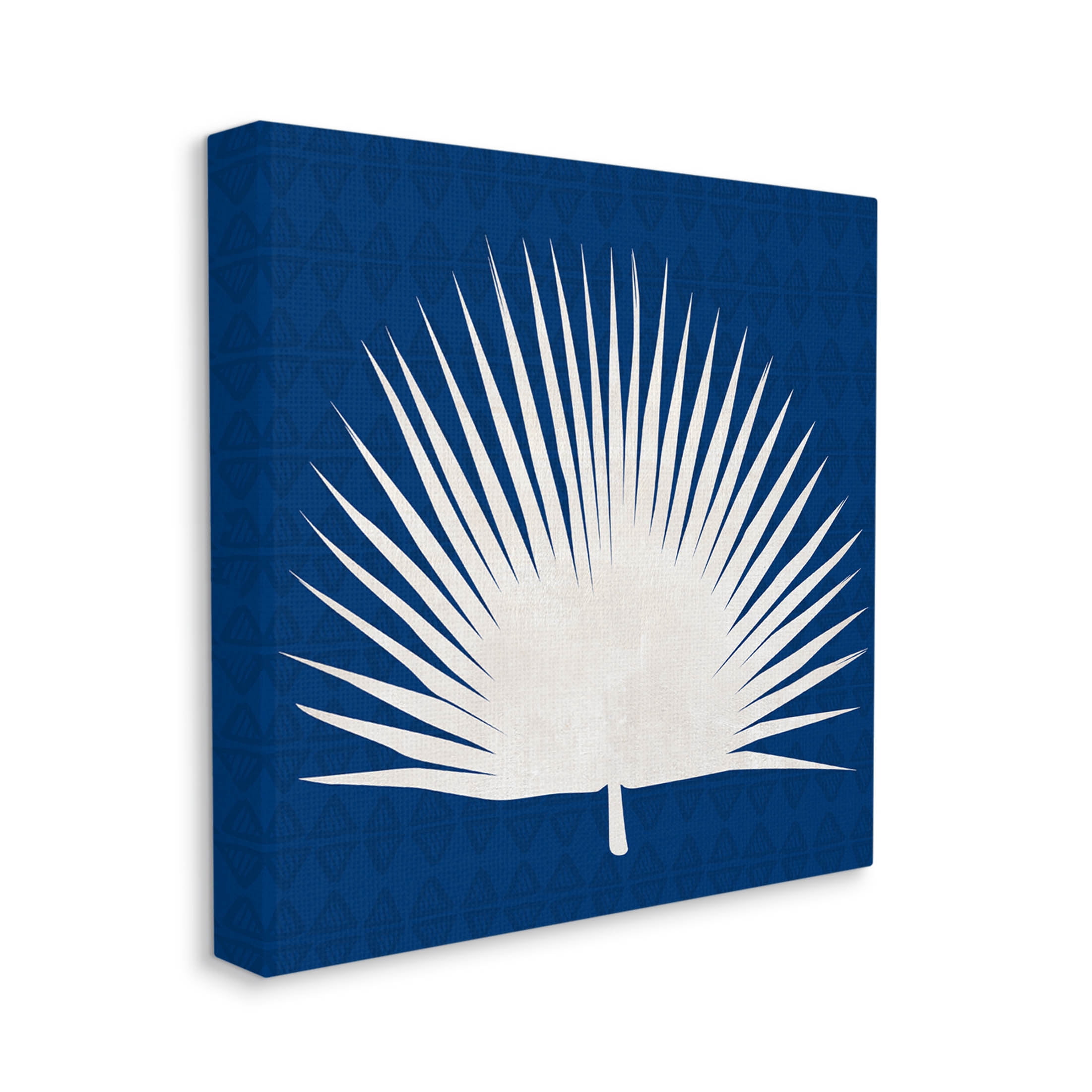 Stupell Industries Fan Palm Leaf Silhouette Graphic Art Gallery Wrapped Canvas Print Wall Art, Design by Susan Jill