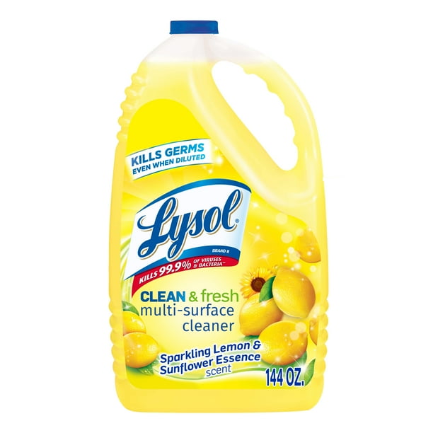 Lysol Clean & Fresh Multi-Surface Cleaner, Lemon & Sunflower, 144oz ...