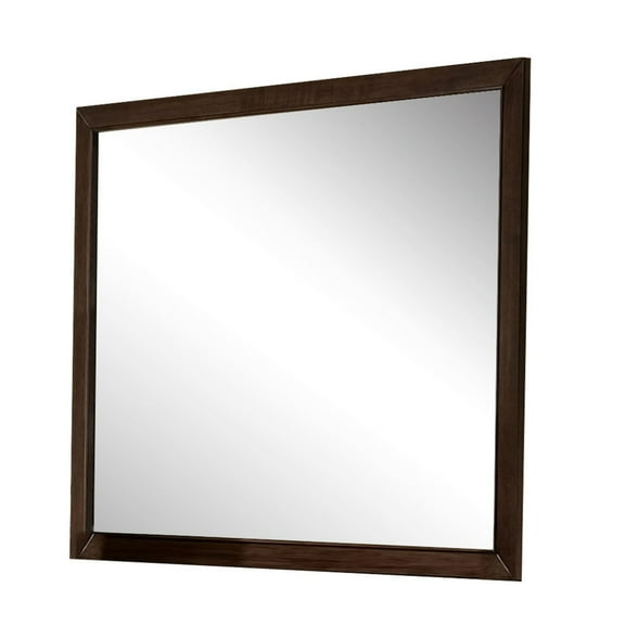 Wooden Frame Mirror Espresso Brown - Saltoro Sherpi