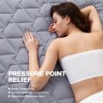 thumbnail image 4 of Foamula 3 Inch Gel Infused Memory Foam Mattress Topper Queen Size with Removable Breathable Cotton Cover, Gray, 4 of 9