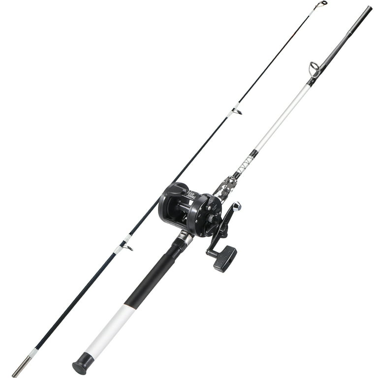 Sougayilang Conventional Reel and Fiberglass Fishing Rod Combo, Medium  Heavy for Catfish Angling