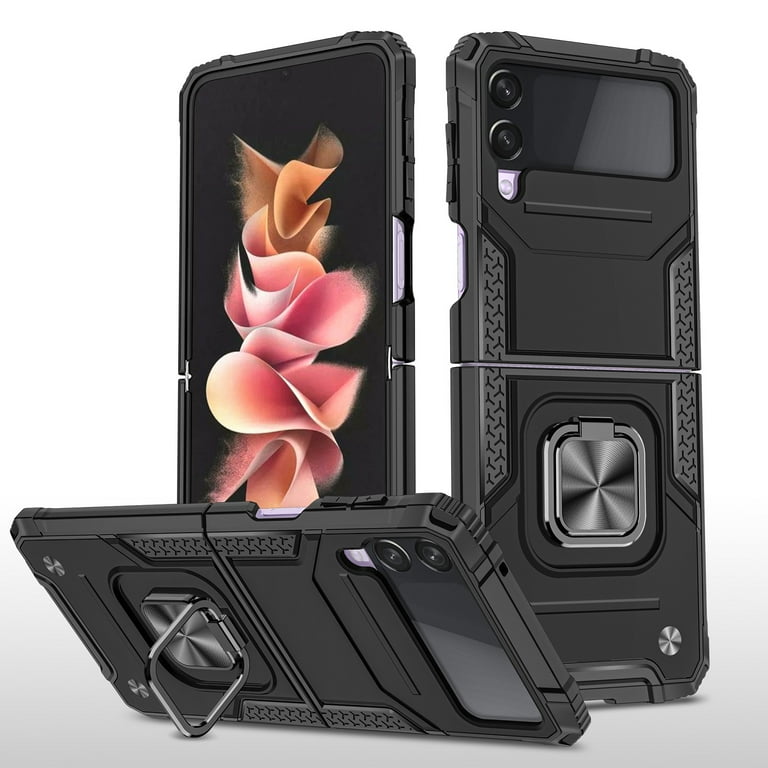 ★DESIGN SKIN★ Galaxy Z Flip 6 Ring Grip Pocket Case ver2 M Designed for Samsung Galaxy Z Flip 6 Armor Hybrid with Ring