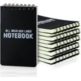 thumbnail image 1 of shiyou-10 Pack Waterproof Notebook, 3 x 5 Inches Waterproof Pocket Notepad, All-Weather Top Spiral Memo Steno Pads with Grid, Write in the Rain Notebook for Outdoor Works and Activities Recording(Bla, 1 of 4