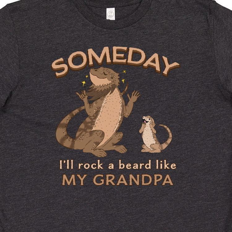 Inktastic Someday I'll Rock A Beard Like My Grandpa-Bearded Dragons Youth T-Shirt - image 3 of 4