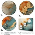 thumbnail image 3 of Designart "Blue Orange Bold Energy V" Abstract Collages Floater Framed Wall Art Living Room, 3 of 7