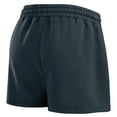 thumbnail image 5 of Women's WEAR by Erin Andrews Black Carolina Panthers Washed Fleece Long Sleeve T-Shirt & Shorts Lounge Set, 5 of 6