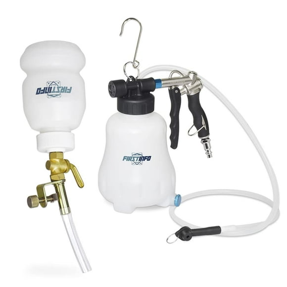 FIRSTINFO A1157KUS-1.1 Liter Vacuum Brake Bleeder Kit w/Refilling Bottle, One-Person, and Hand-Free Operation