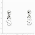 thumbnail image 2 of FB Jewels Sterling Silver Polished S Dangle Post Earrings, 2 of 2