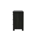 Hillsdale Addison Farmhouse 6 Drawer Dresser, Black Oak