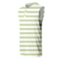 thumbnail image 4 of Mens Tank Top Casual Loose Striped Sleeveless V Neck T Shirts Summer Outings Comfortable Breathable Vests Light Green XL, 4 of 5