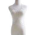 thumbnail image 1 of CENTEC Fashion Ladies Breast Chain Adjustable Body Jewelry Body Chain Party Decoration Hollow Bikini Metal Rhinestone Simple Necklace, 1 of 4