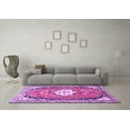 thumbnail image 3 of Ahgly Company Indoor Rectangle Medallion Purple Traditional Area Rugs, 2' x 5', 3 of 4