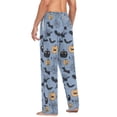 thumbnail image 6 of Men's Sleep Pants Lightweight Pjs Sleepwear Comfortable Lounge Pants Bottom Pants with Pocket Bats and Spider Web Pattern, 6 of 7