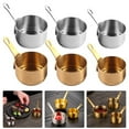 Geege 2Pcs Pot Gravy Stainless Steel Milk Pot Mini Sauce Pan Non Stick
