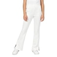thumbnail image 5 of Girls Split Flare Pants Solid Color High Waist Stretchy Yoga Trousers Kids Casual Slim Comfy Long Pants White 5-6 Years, 5 of 7