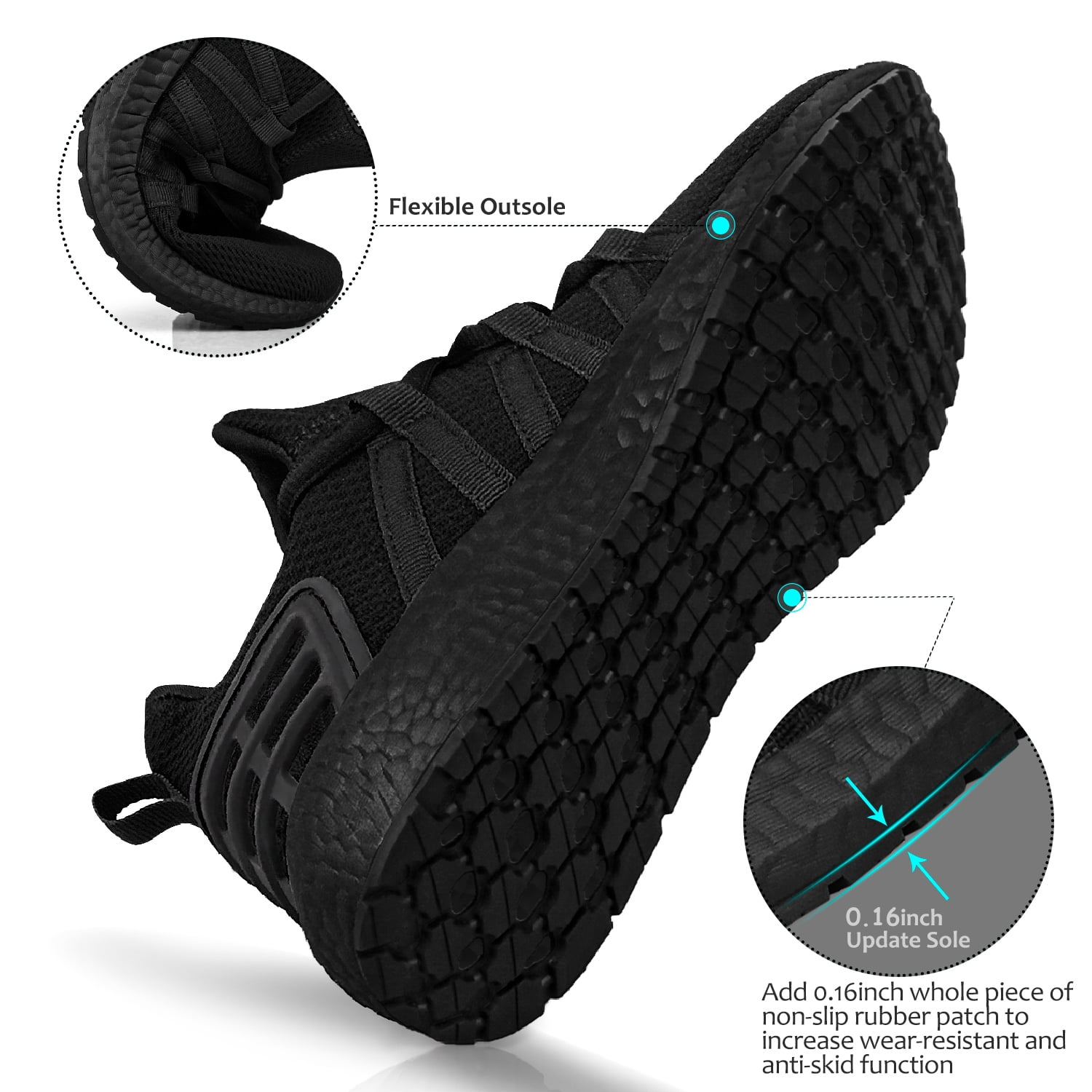 Feethit Women Running Shoes Slip on Comfortable Lightweight Walking Tennis Shoes Non Slip Hiking Work Gym Sneaker