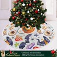 thumbnail image 6 of FMSHPON Halloween Pumpkin Mushroom Christmas Xmas Witch Spiders Candy Xmas Christmas Tree Skirt Stand Mat for Holiday Party Decoration Indoor Outdoor 48 inches, 6 of 6