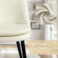 thumbnail image 6 of Modern Dining Chairs Armless Accent Chairs with Detachable Padded, Set of 4, Cream, 6 of 11