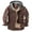Coffee, variant on Mr.Stream Men's Sherpa Lined Fleece Coats Work Plaid Flannel Snap Hooded Jackets 3252 Green L