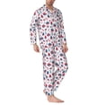 thumbnail image 2 of Yiaed Happy Columbus Day Print Men’s Pajamas Set - Long Sleeve Button Down Sleep Shirt and Pajama Bottoms Sleepwear Set Mens Pjs Sets Men's Pajama Bottoms-Medium, 2 of 7