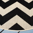thumbnail image 4 of Safavieh Courtyard Bailey Chevron Indoor/Outdoor Area Rug, Black/Beige, 6'7" x 6'7" Round, 4 of 10