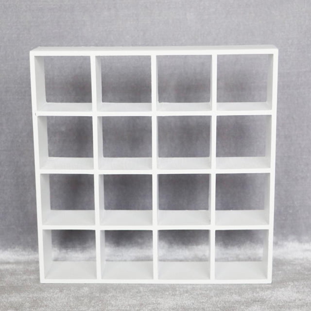 Estantería de con 16 Celosías, Estantería, Armario, Almacenamiento 1/12, Casa de , Muebles de Cocina, Accesorios de de , Jugu
