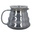 thumbnail image 5 of Glass Coffee Carafe,Manual Glass Coffee Carafe,Glass Coffee Server Electroplated Grey Striped Glass Coffee Carafe Coffee Pot Manual Drip Pot Filter, 5 of 8
