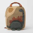 thumbnail image 1 of CHAO Mochila pequeña de dinosaurio con cuello largo y sol bordado con dibujos animados de lona bordada para niños de guardería, 1 of 5